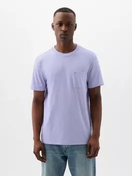 Футболка с карманом Gap, фиолетовый