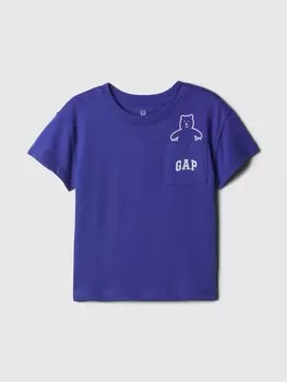 Футболка с карманом Gap, синий