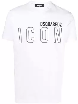 Футболка с контуром значка Dsquared2, белый