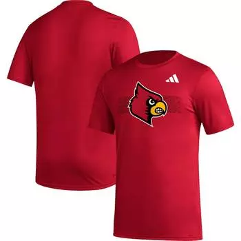 Футболка с коротким рукавом adidas Louisville Cardinals, красный