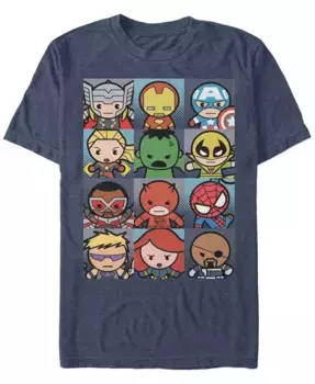 Футболка с коротким рукавом Marvel Men's Comic Collection Kawaii Avenger Boxes Fifth Sun, синий