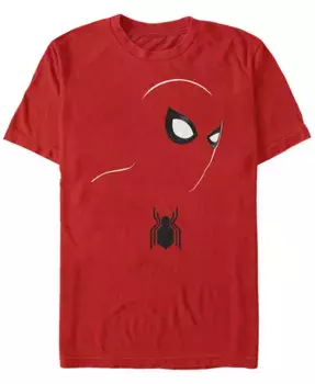 Футболка с коротким рукавом Marvel Men's Spider-Man Big Face Silhouette Costume Fifth Sun, красный