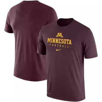 Футболка с коротким рукавом Nike Minnesota Golden Gophers, бордовый
