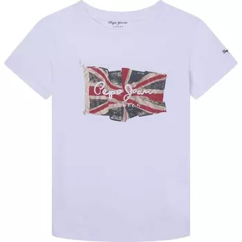 Футболка с коротким рукавом Pepe Jeans Flag Logo, белый