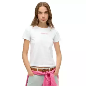 Футболка с коротким рукавом Superdry Core Logo City Fitted, белый