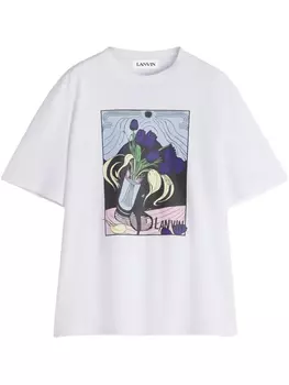 Футболка с короткими рукавами Lanvin, белый