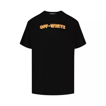 Футболка с круглым вырезом Off-White Arrows, цвет Черный/Оранжевый