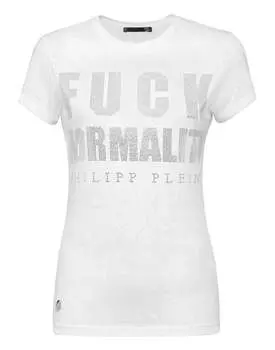 Футболка с круглым вырезом SS PHILIPP PLEIN, белый