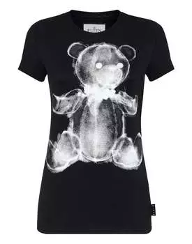 Футболка с круглым вырезом SS Teddy Bear PHILIPP PLEIN, черный