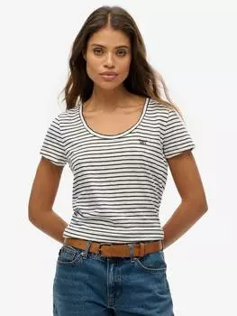 Футболка с круглым вырезом studios Superdry, цвет Optic/Navy