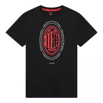 Футболка с логотипом AC Milan - Дети, черный