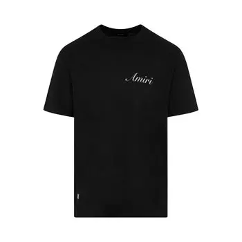 Футболка с логотипом Amiri Script, черная