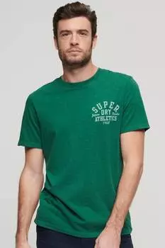 Футболка с логотипом Athletic College Superdry, зеленый