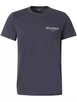 Футболка с логотипом Balmain, синий