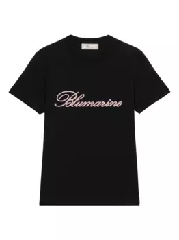 Футболка с логотипом BLUMARINE, черный