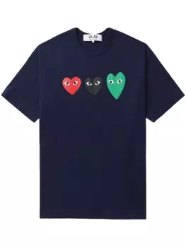 Футболка с логотипом Comme Des Garons Play, синий