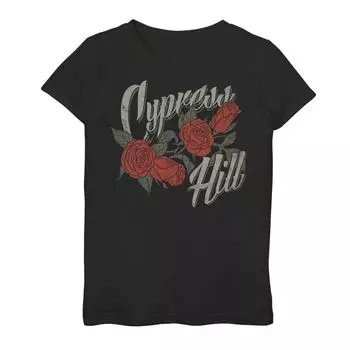 Футболка с логотипом Cypress Hill Roses для девочек Licensed Character