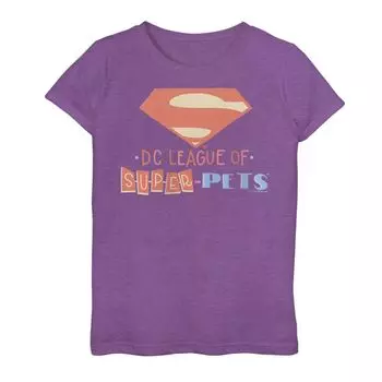 Футболка с логотипом DC Super Pets для девочек 7–16 лет DC Comics