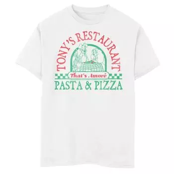 Футболка с логотипом Disney's Lady and The Tramp Boys 8-20 Tony's Pasta Pizza Disney
