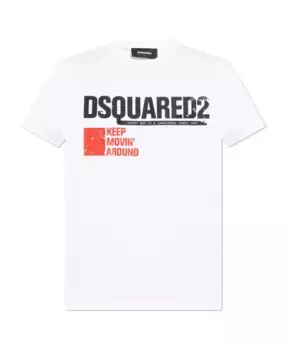 Футболка с логотипом Dsquared2, белый
