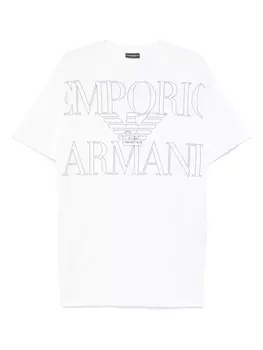 Футболка с логотипом Emporio Armani, белый