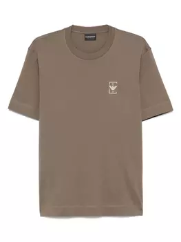 Футболка с логотипом Emporio Armani, коричневый