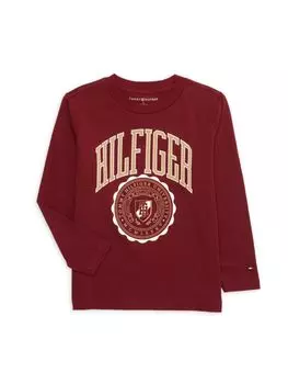 Футболка с логотипом Little Boy's Tommy Hilfiger, цвет Rouge