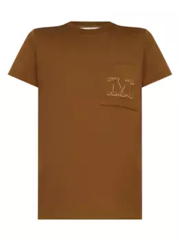 Футболка с логотипом MAX MARA, коричневый