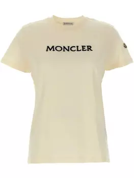 Футболка с логотипом Moncler, нейтральный