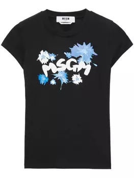 Футболка с логотипом MSGM, черный