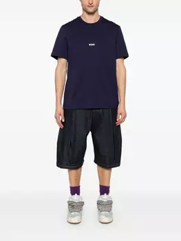 Футболка с логотипом MSGM, синий