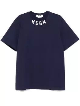 Футболка с логотипом MSGM, синий