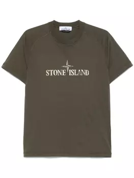 Футболка с логотипом Stone Island, зеленый
