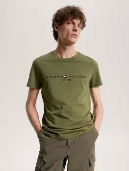 Футболка с логотипом Tommy Tommy Hilfiger, паттинг грин