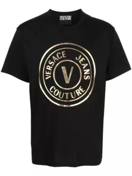 Футболка с логотипом Versace Jeans Couture, черный