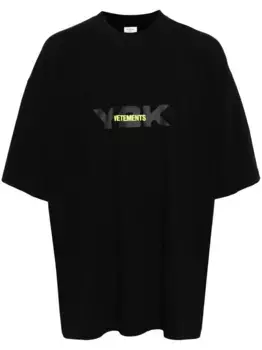 Футболка с логотипом VETEMENTS, черный