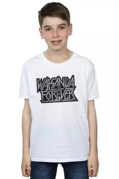 Футболка с логотипом Wakanda Forever Marvel, белый
