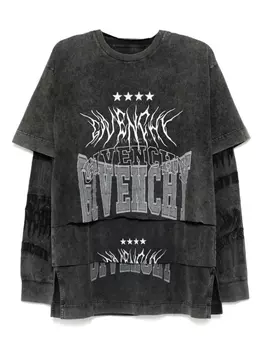 Футболка с многослойными рукавами Givenchy, черный
