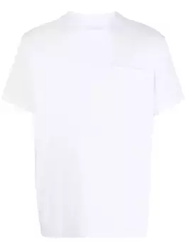 Футболка с молниями SACAI, белый