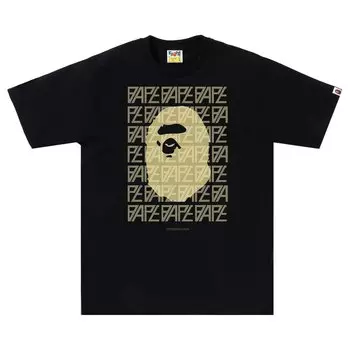 Футболка с монограммой BAPE Logo, черная