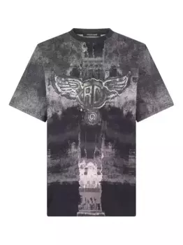 Футболка с монограммой Roberto Cavalli, черный