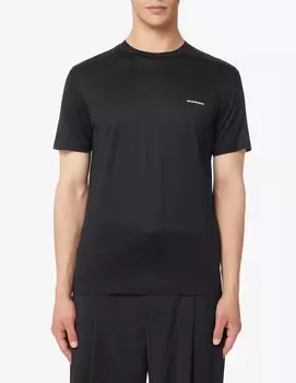 Футболка с надписью lato Emporio Armani, черный