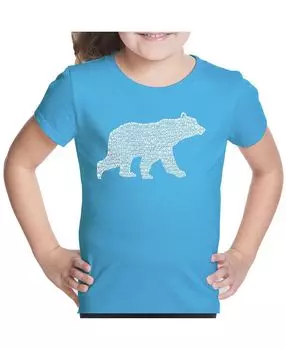 Футболка с надписью «Word Art» для большой девочки — Mama Bear LA Pop Art