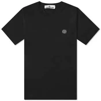 Футболка с нашивкой Stone Island, черный