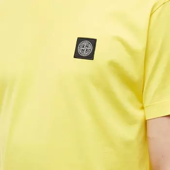Футболка с нашивкой Stone Island, желтый