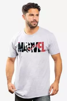 Футболка с окном «Яд» Marvel, серый