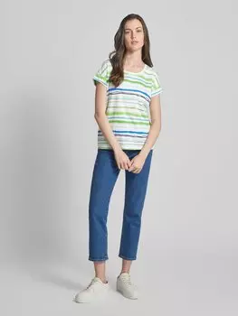 Футболка с полосатым узором Esprit, кремовый