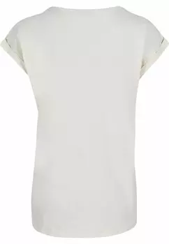 Футболка с принтом ABSTRACT WAVES EXTENDED SHOULDER TEE Merchcode, кремовый