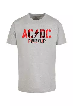 Футболка с принтом ACDC Merchcode, светло-серый