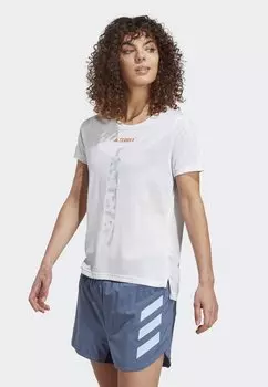Футболка с принтом Adidas, белый